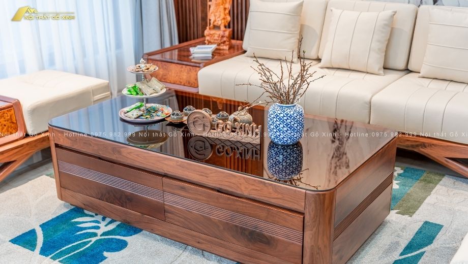 Sofa gỗ óc chó Vela II SFOC 14 -1