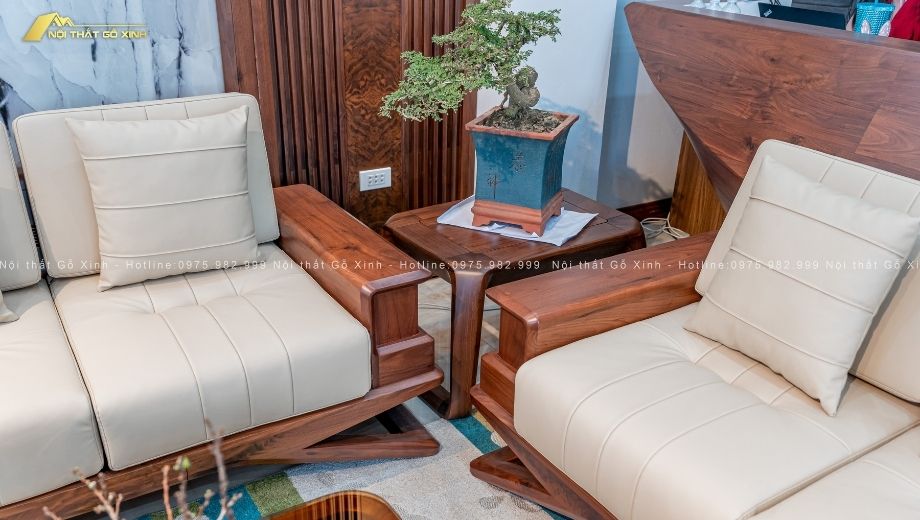 Sofa gỗ óc chó Vela II SFOC 14 -2