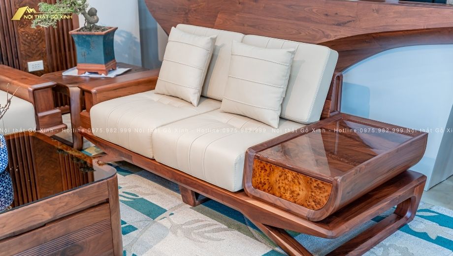 Sofa gỗ óc chó Vela II SFOC 14 -3
