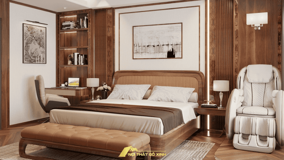 GIƯỜNG NGỦ GỖ ÓC CHÓ SALLI- GOC03