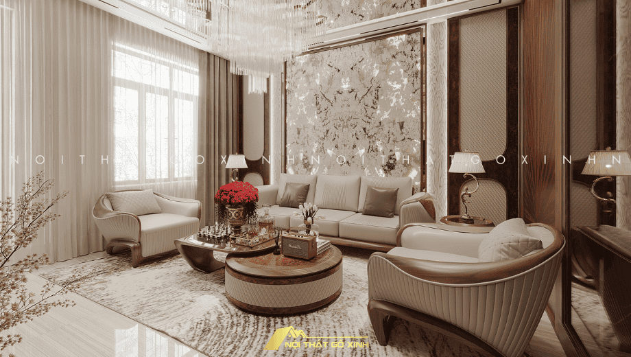 Sofa gỗ óc chó