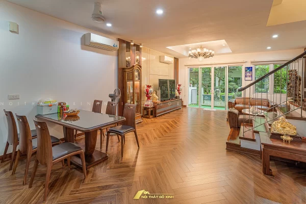 Dự án thi công nội thất gỗ óc chó Parkcity Hà Đông ảnh tổng thế
