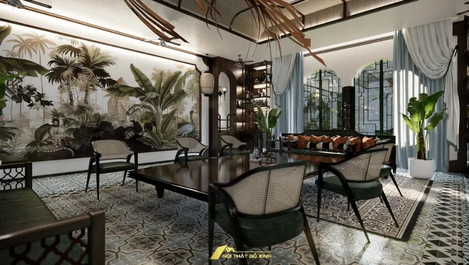 Vật liệu xây dựng tự nhiên và bền vững - Kiến trúc Indochine