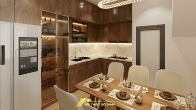 Sử dụng gỗ óc chó trong phòng bếp để thu hút tài lộc và vượng khí
