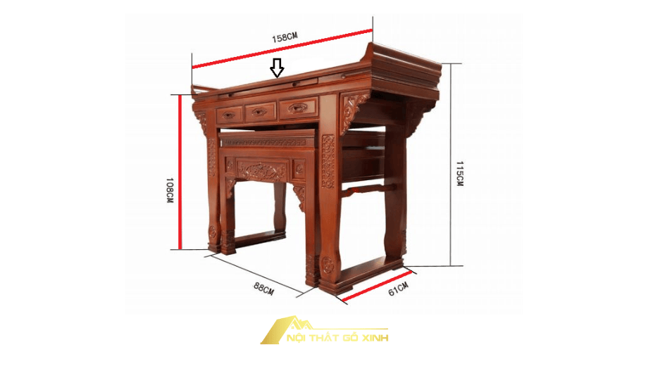 Đặt bàn thờ gỗ óc chó ở đâu để không phạm đại kỵ?