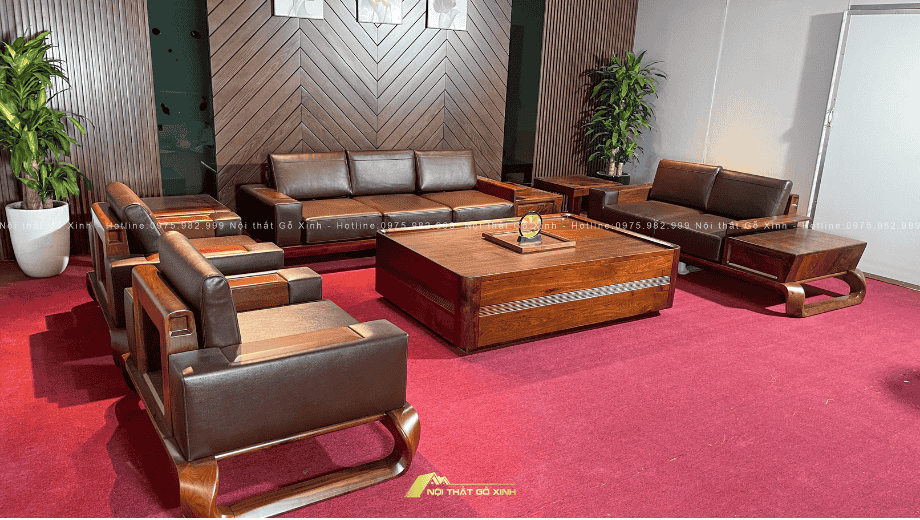 Cách tính kích thước ghế sofa gỗ óc chó đẹp và chuẩn