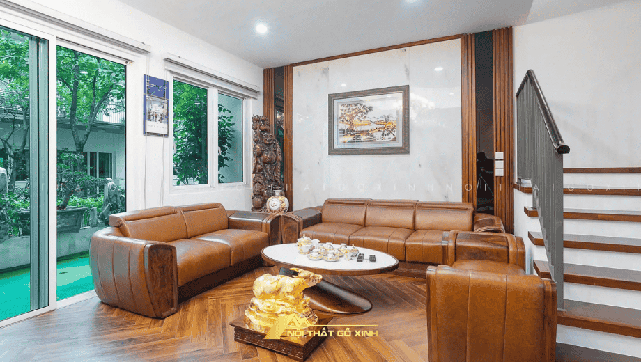 Dự án thiết kế nội thất biệt thự gỗ óc chó Parkcity Hà Đông