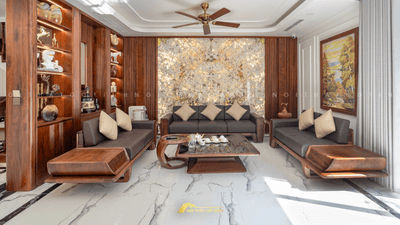 Hướng Đặt Sofa Gỗ Óc Chó Giúp Gia Chủ Thu Hút Tài Lộc