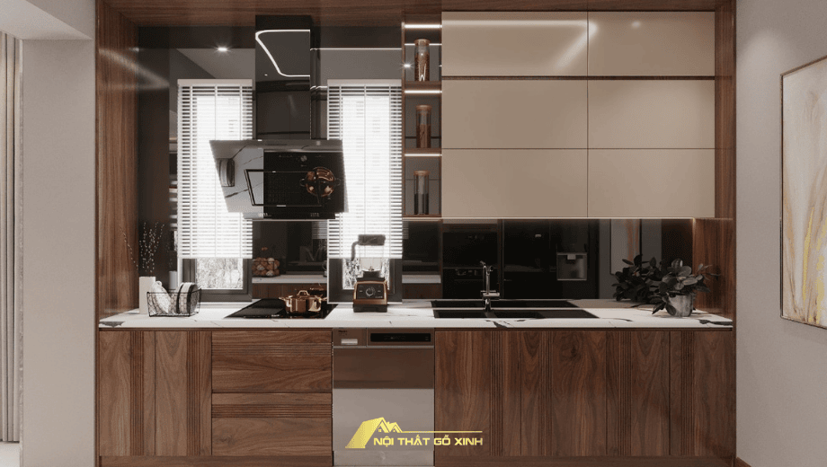 Những sai lầm thường gặp khi thiết kế nội thất phòng bếp gỗ óc chó