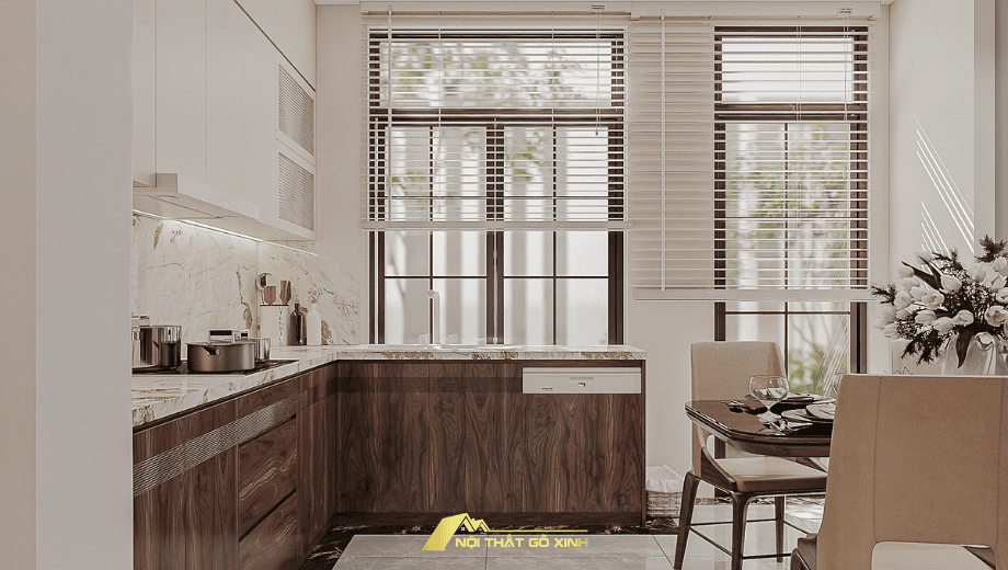 Những sai lầm thường gặp khi thiết kế nội thất phòng bếp gỗ óc chó