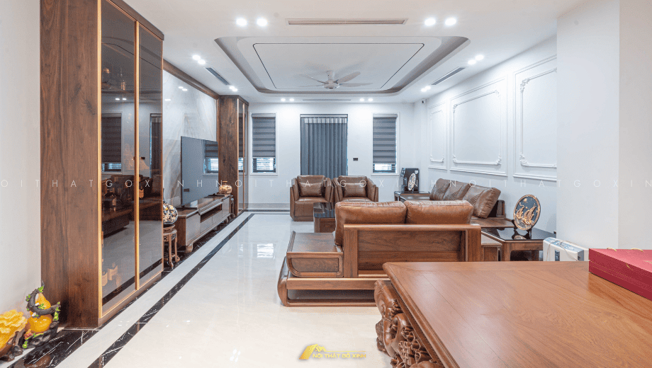 Hướng Đặt Sofa Gỗ Óc Chó Giúp Gia Chủ Thu Hút Tài Lộc