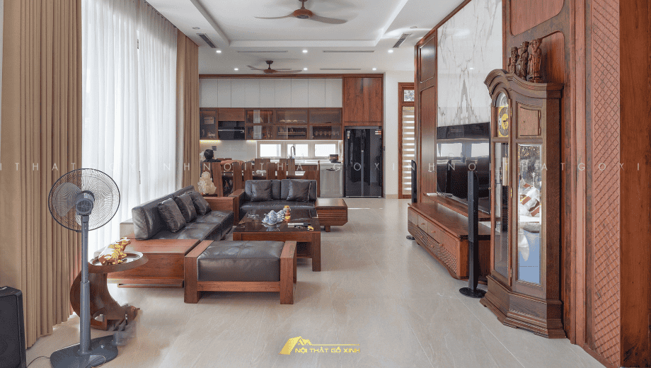 Hướng Đặt Sofa Gỗ Óc Chó Giúp Gia Chủ Thu Hút Tài Lộc
