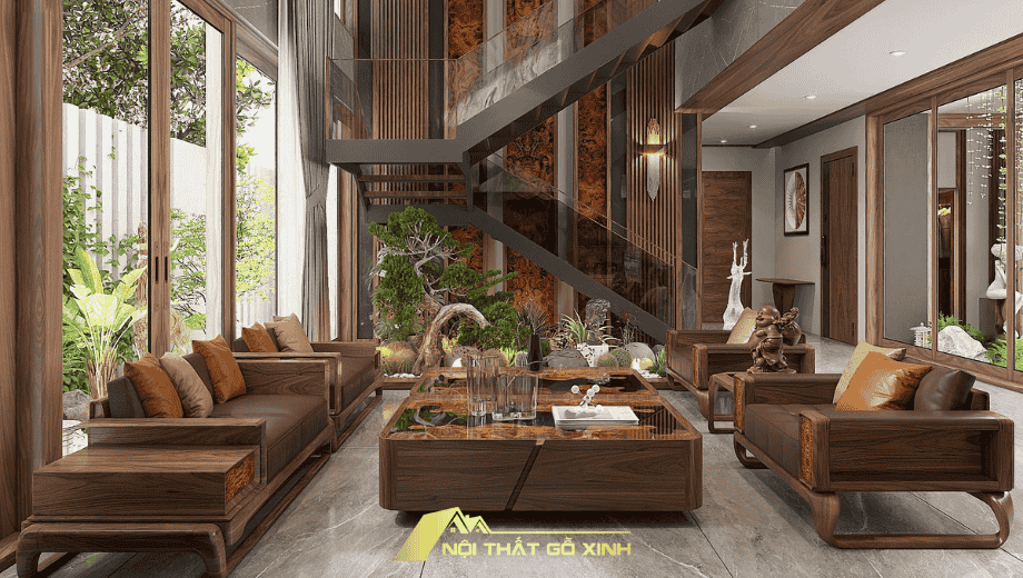 Nguyên Tắc Thi Công Nội Thất Biệt Thự Gỗ Óc Chó 