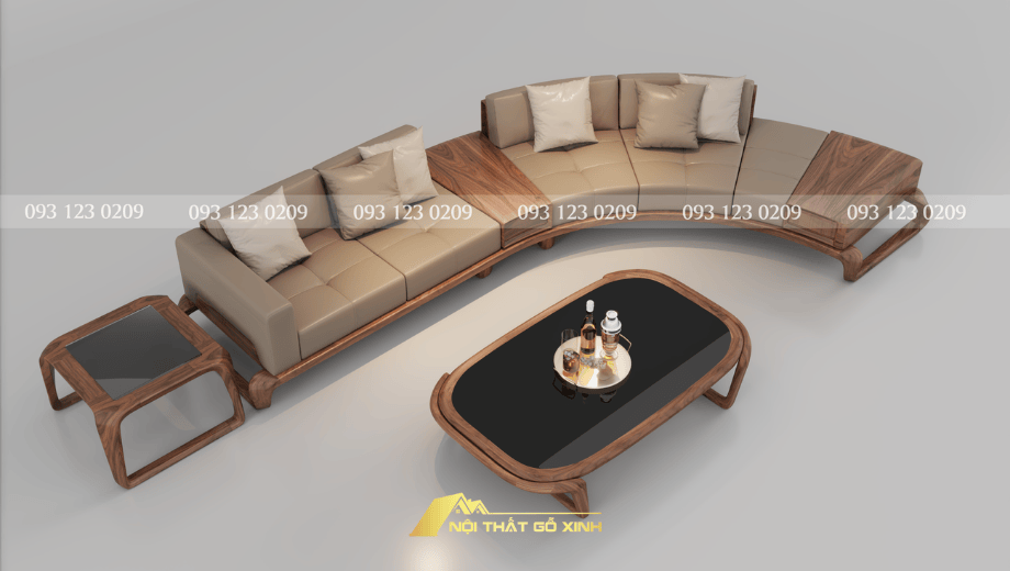 Cách tính kích thước ghế sofa gỗ óc chó đẹp và chuẩn
