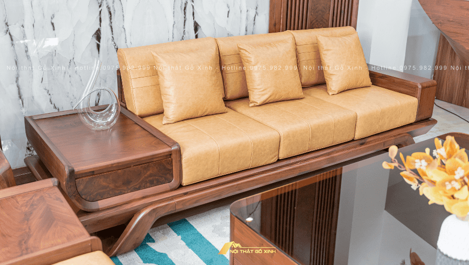 Cách tính kích thước ghế sofa gỗ óc chó đẹp và chuẩn