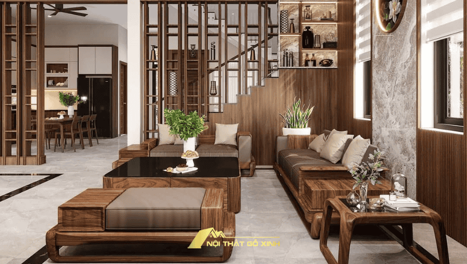 Ứng Dụng Màu Gỗ Óc Chó Tự Nhiên Trong Nội Thất Cao Cấp