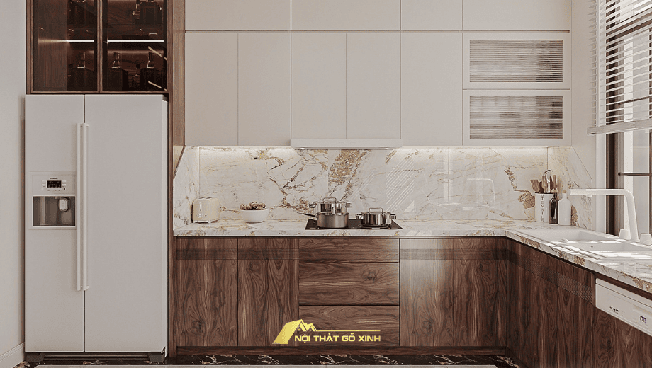Những sai lầm thường gặp khi thiết kế nội thất phòng bếp gỗ óc chó