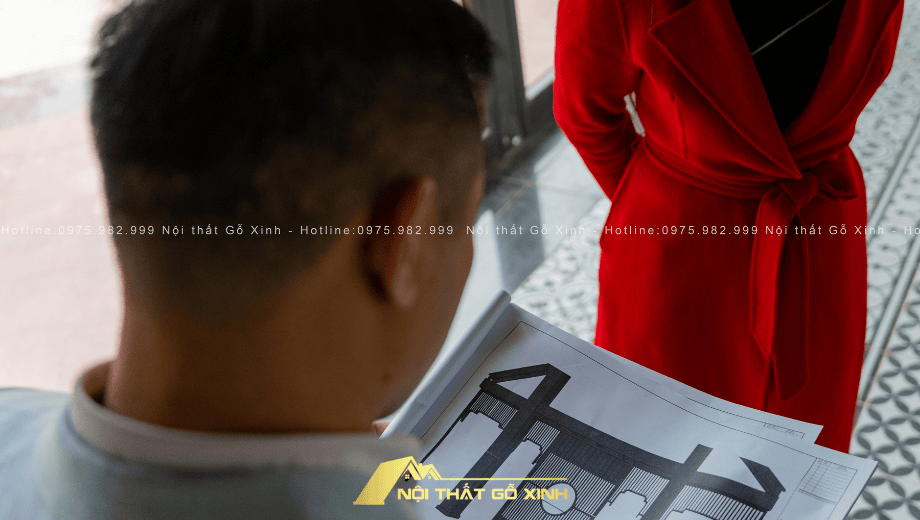 Lên ý tưởng và thi công nội thất phòng ngủ gỗ óc chó