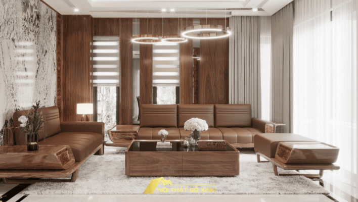 Sofa văng gỗ óc chó: Lựa chọn hoàn hảo cho không gian sống hiện đại