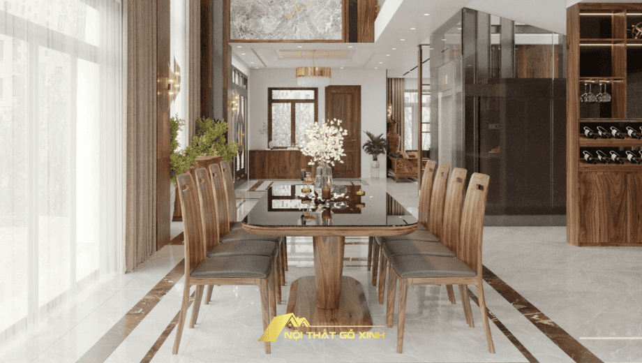 Ứng Dụng Màu Gỗ Óc Chó Tự Nhiên Trong Nội Thất Cao Cấp