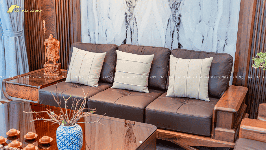 Cách tính kích thước ghế sofa gỗ óc chó đẹp và chuẩn