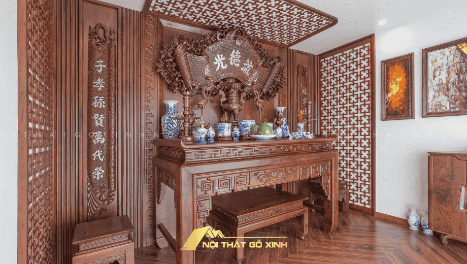 Đặt bàn thờ gỗ óc chó ở đâu để không phạm đại kỵ?