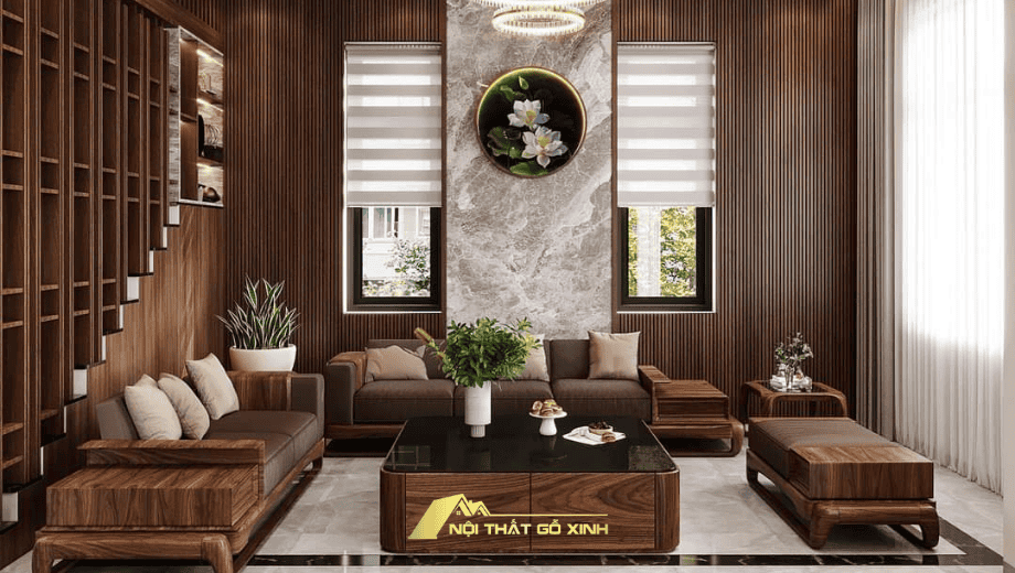 Ứng Dụng Màu Gỗ Óc Chó Tự Nhiên Trong Nội Thất Cao Cấp