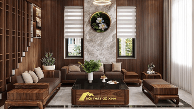 Ứng Dụng Màu Gỗ Óc Chó Tự Nhiên Trong Nội Thất Cao Cấp