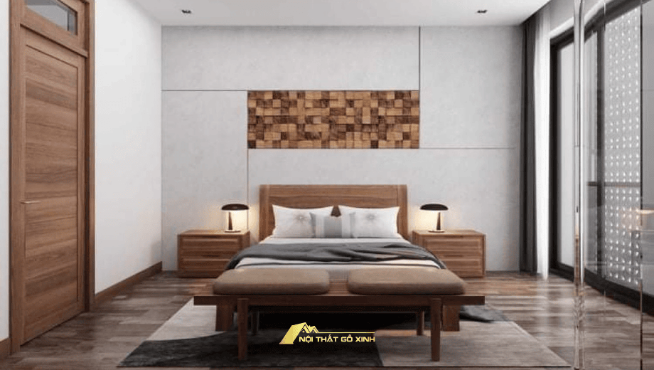 Các mẫu giường size King gỗ óc chó đẹp mê hồn