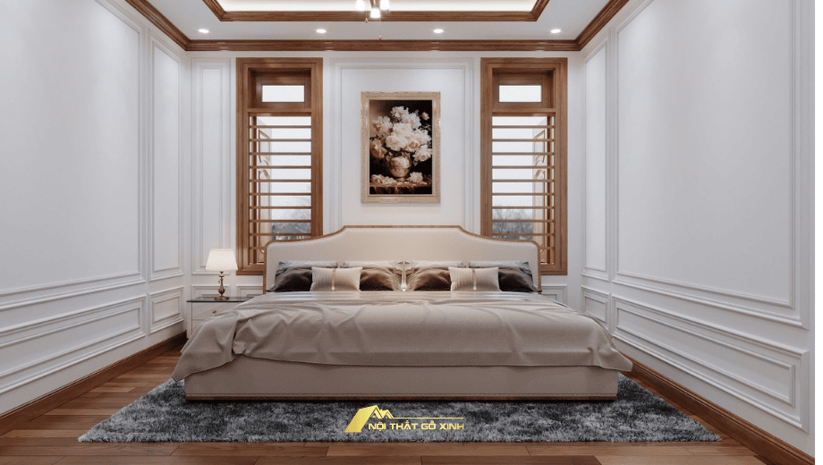 Các mẫu giường size King gỗ óc chó đẹp mê hồn