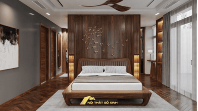 Hướng kê giường ngủ gỗ óc chó để ngủ ngon và tránh khí xấu