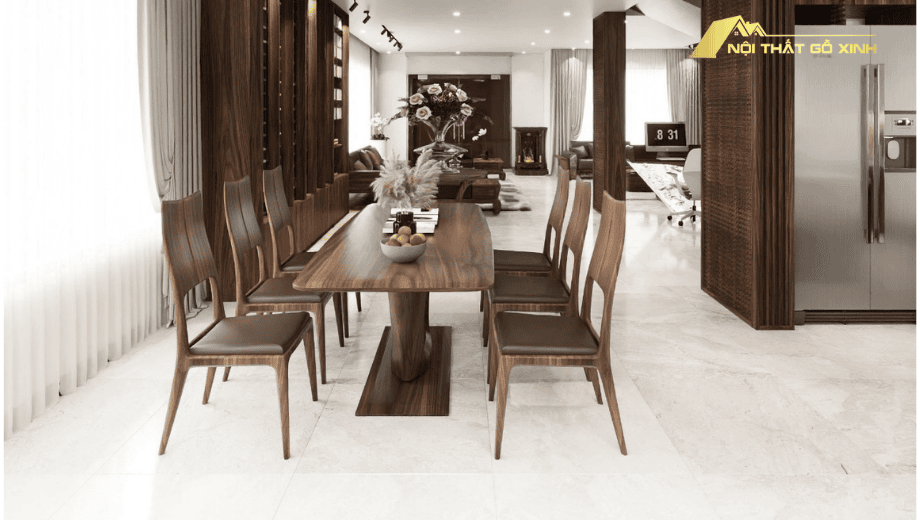 Lý Do Nên Chọn Mua Bộ Bàn Ăn Gỗ Óc Chó 6 Ghế Tại Nội Thất Gỗ Xinh