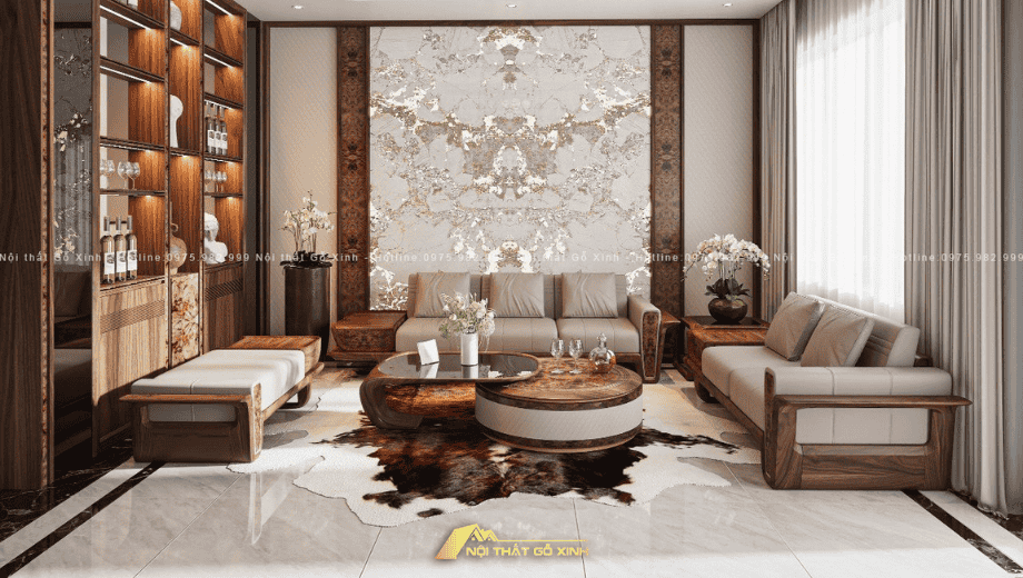 Sofa gỗ óc chó Bắc Mỹ