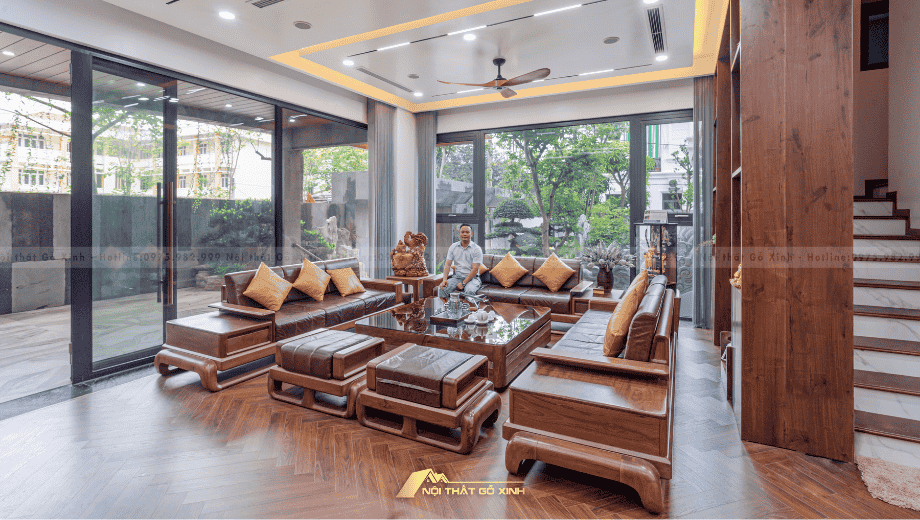 Sofa gỗ óc chó