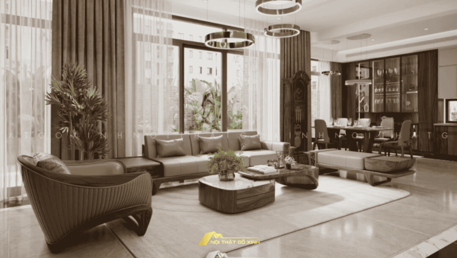 Sofa gỗ óc chó cao cấp MOHAKA SFOC20