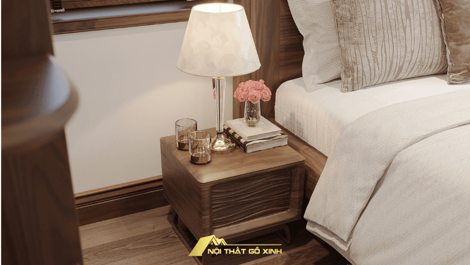Táp đầu giường gỗ óc chó