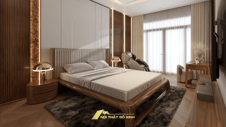 Gỗ Xinh - Xưởng sản xuất giường ngủ gỗ óc chó uy tín tại Hà Nội