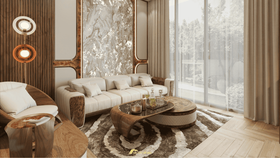 Bàn trà cho không gian cà phê, lounge hoặc văn phòng sang trọng