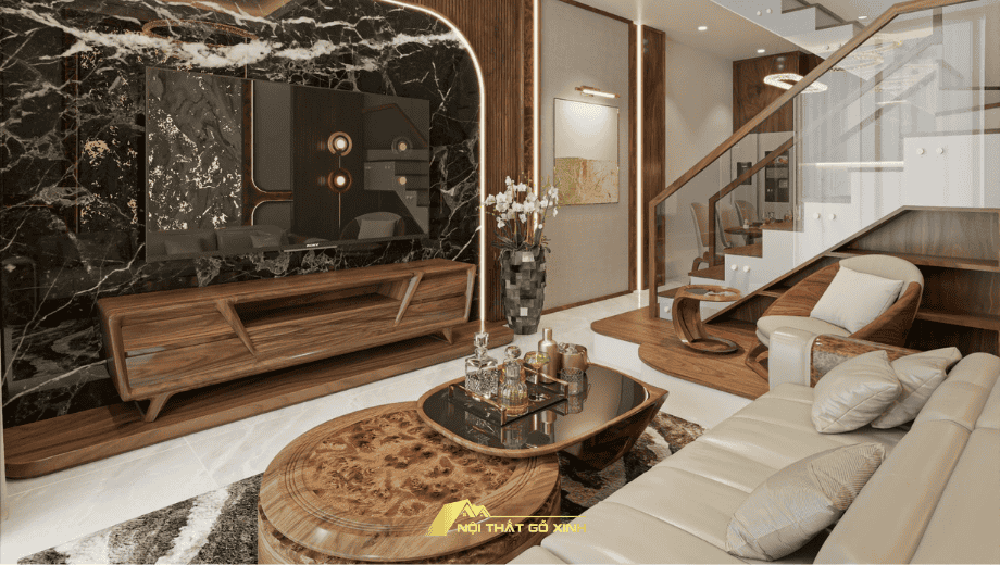 Mẫu căn hộ 40m² phong cách tối giản