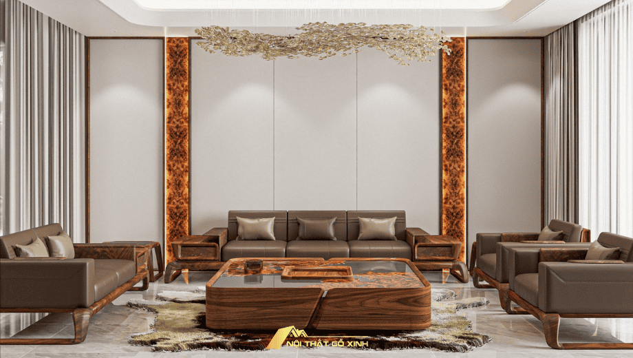 Tại sao gỗ óc chó là lựa chọn hoàn hảo cho sofa biệt thự?