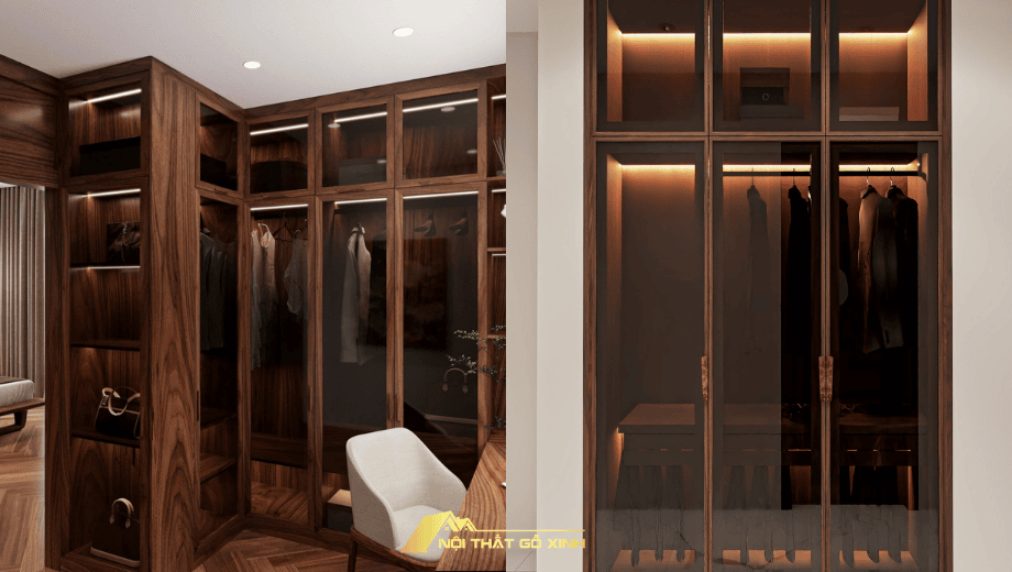 Độ bền và vẻ đẹp tự nhiên của tủ quần áo gỗ óc chó