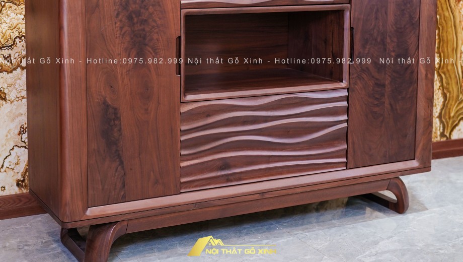 Tủ bếp đa năng gỗ óc chó