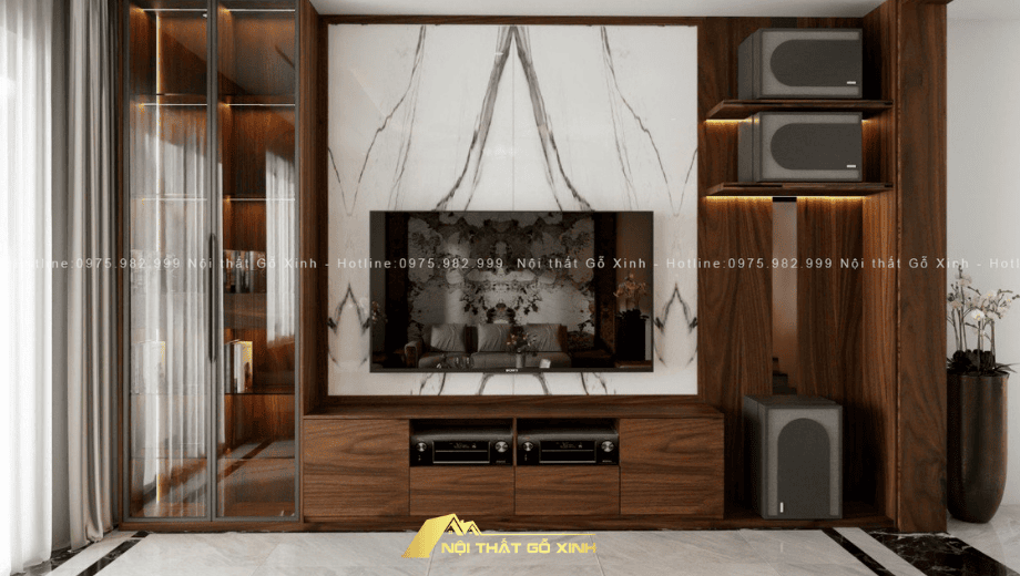 Ứng Dụng Kệ Tivi Gỗ Óc Chó Trong Chung Cư Hiện Đại