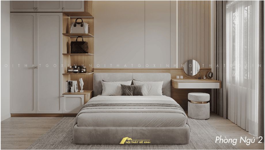 Đặt bàn trang điểm gỗ óc chó phù hợp
