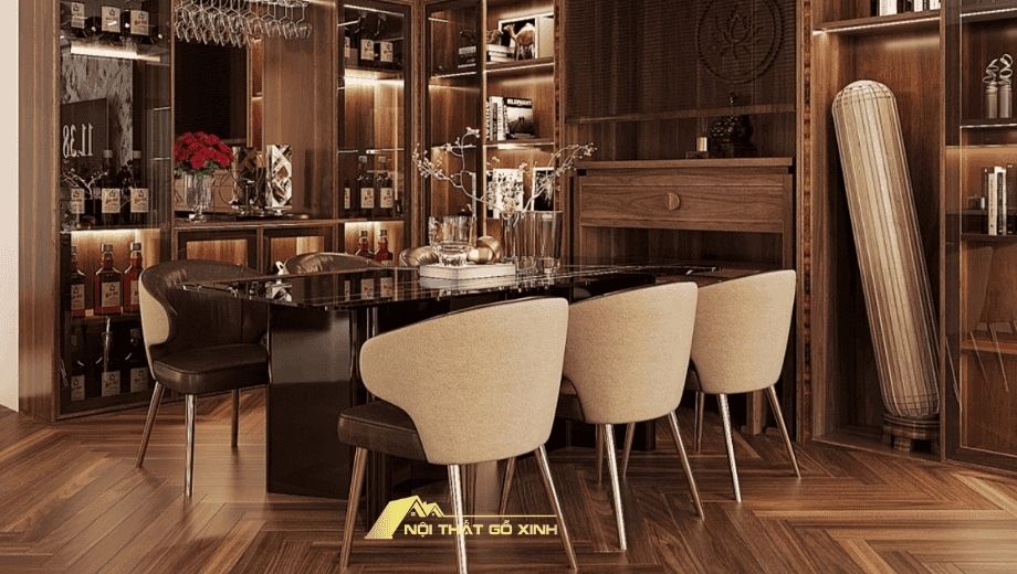 Màu nâu trầm ấm của gỗ óc chó 