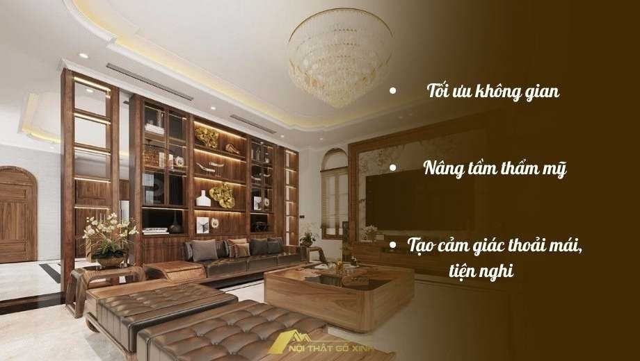 Đầu tư thiết kế không gian phòng khách