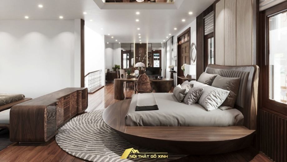 phòng ngủ nội thất óc chó 