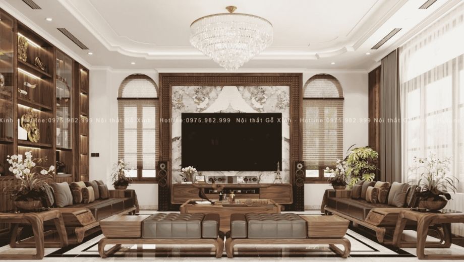 SOFA GỖ ÓC CHÓ VOSY-SFOC06
