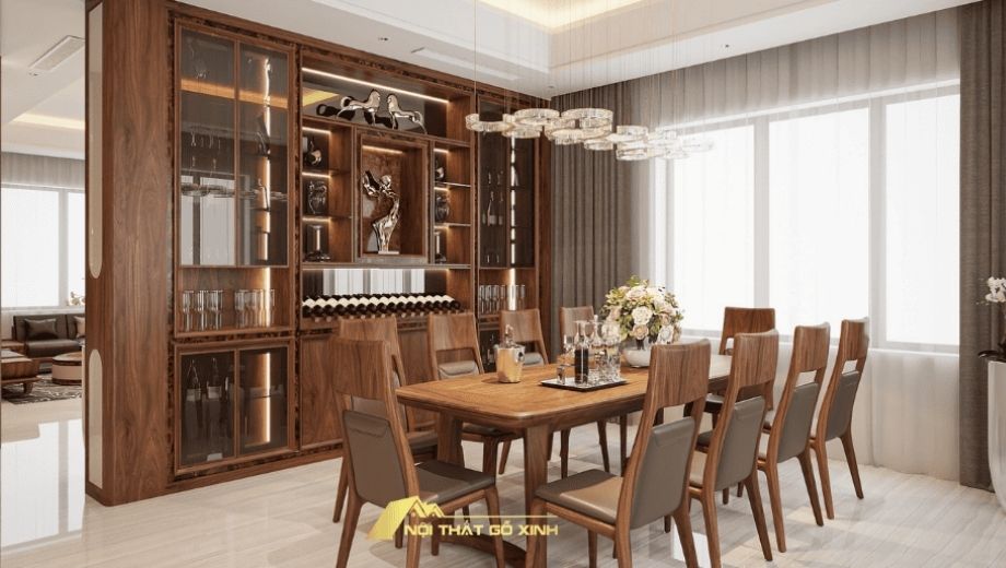 Bàn ăn gỗ óc chó 