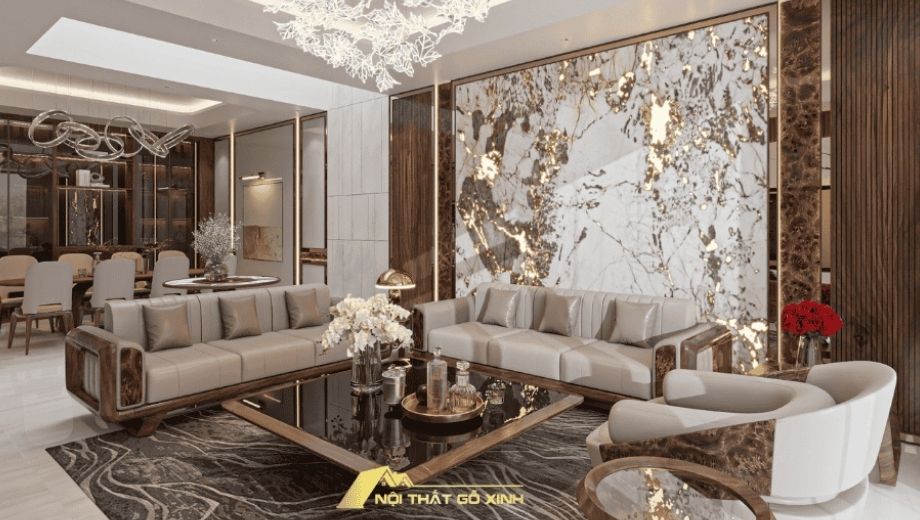 Bàn trà gỗ óc chó hình vuông 